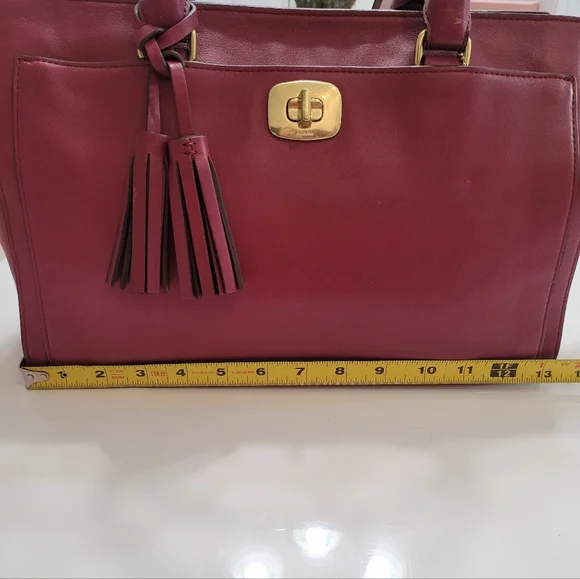 Coach Magenta Leather Chelsea Carryall Satchel - Picture 14 of 16